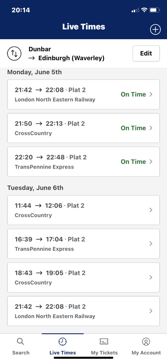 genie_research's tweet photo. @ScotRail are there issues with your app today, trying to check my journey for tomorrow morning and according to the app there’s no trains leaving before 11.44am
Other rail apps show all the trains as normal https://t.co/xPwHf3wQMH