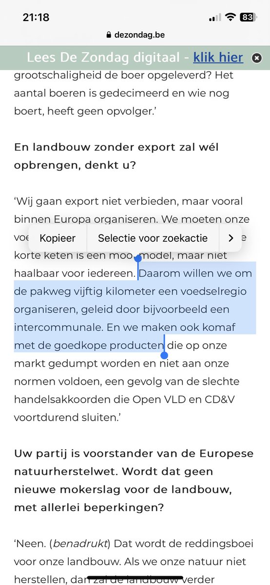Het was gisteren voetbaltwitter dus ik heb het effkes laten passeren. Maar <a href="/JeremieVaneeckh/">Jeremie Vaneeckhout</a> heeft gisteren voorgesteld om intercommunales op te richten voor eten. VOOR ETEN! 

Dat is toch gewoon zeggen: de verkiezingen interesseren ons niet meer?
