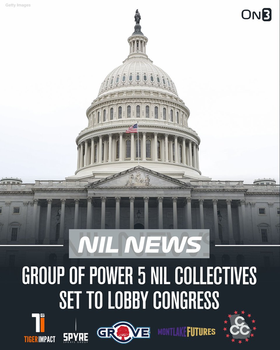 Collectives from Clemson, Georgia, Ole Miss, Tennessee and Washington are set to lobby Congress for uniform NIL laws this week.

“We are confident the perspective from our group of collectives can help add value and direction."

More via @Pete_Nakos96: on3.com/nil/news/nil-c…