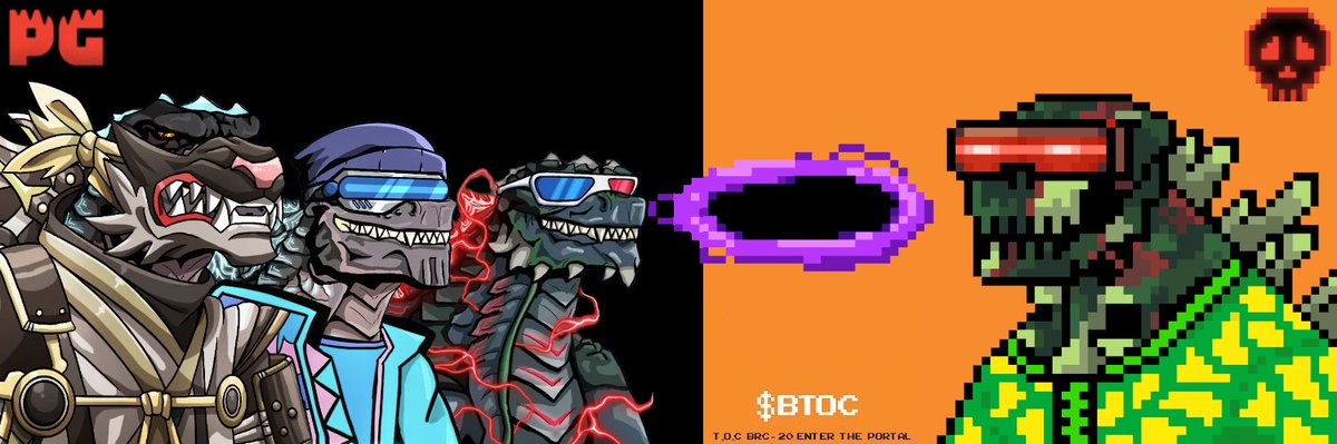 toto_jirasan's tweet photo. Just updating my banner after getting my brothers'. No jealousy!

@TheOrdinalsClub we are ready for $BTOC! 🟠🟣💀🦖

May @PGodjira  bless you 🦖🙏

#NewBanner #TOC #PG #IYKYK #BTOC #BRC20 #Ordinal #NFT https://t.co/y5cAogowGT