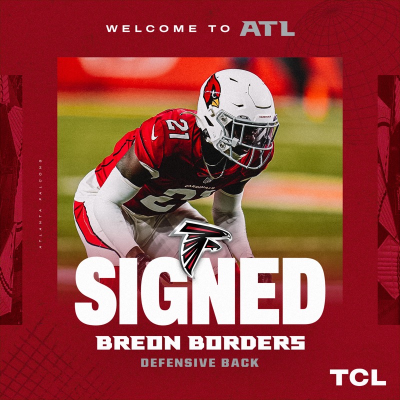 AtlantaFalcons's tweet photo. We've signed Breon Borders