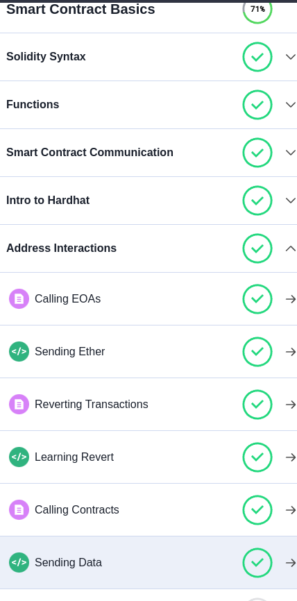 tanja_codes's tweet photo. Day 40 of #100DaysOfSolidity
I continued with week 4 of  Alchemy University's Ethereum Developer Bootcamp. Topic: sending data to smart contracts
#100DaysOfCode https://t.co/O5ZvLsJ8PD