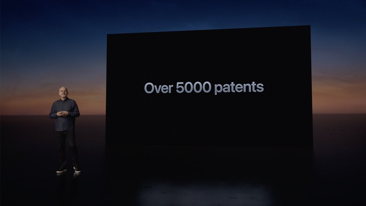chirathk's tweet photo. That’s $0.7 for every patent 💸💸💸#WWDC23 https://t.co/eaVv609tpI