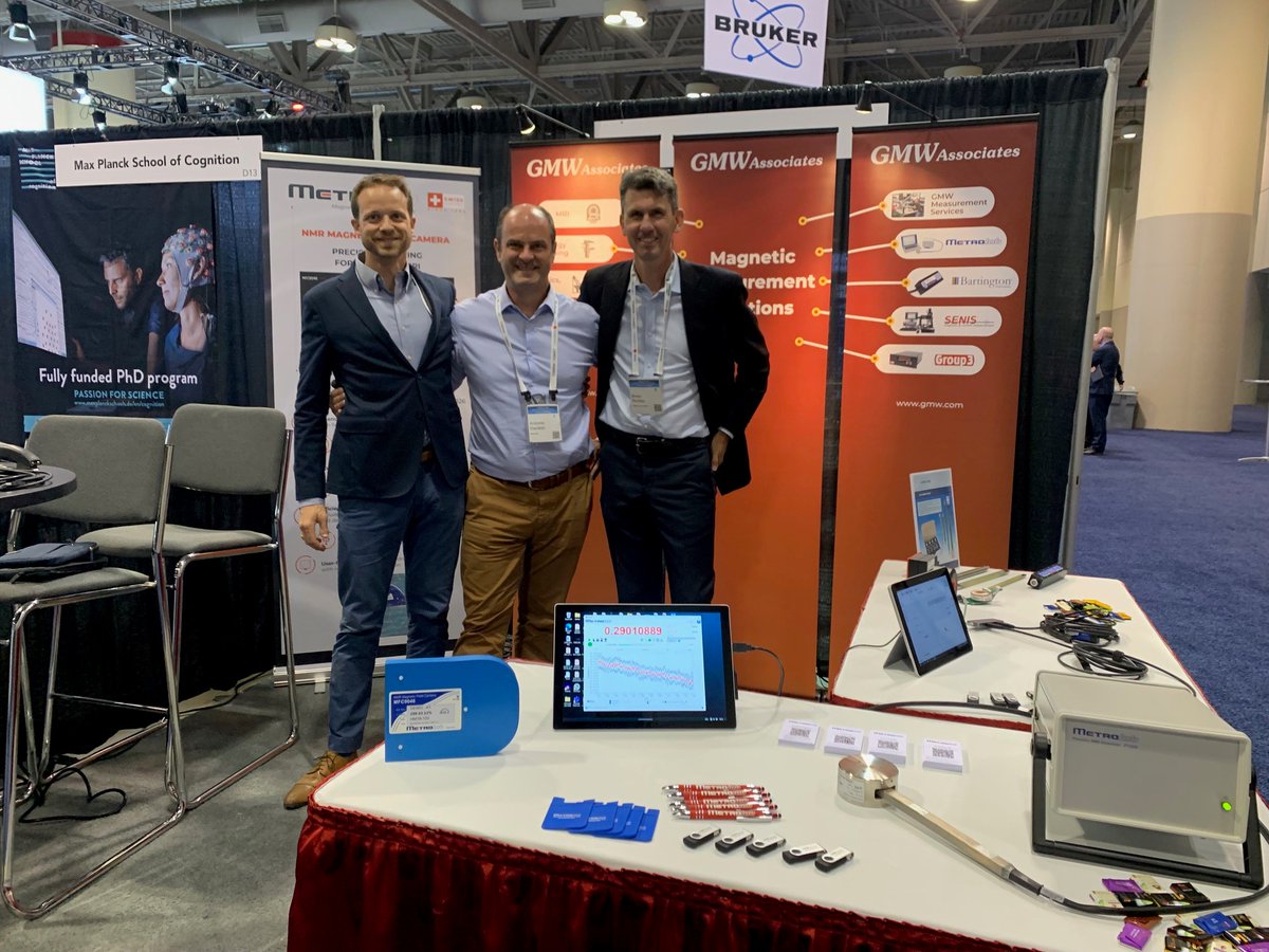 #ISMRM2023 in Toronto has started ! Brian from <a href="/gmwassociates/">GMW Associates</a>, Stéphane and Antoine from #Metrolab are on booth D11 with live demos of the PT2026 and the THM1176!

<a href="/ISMRM/">ISMRM</a>