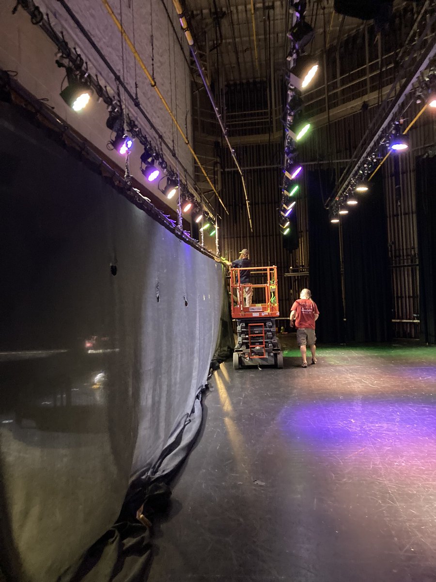 Demo of the rigging in the auditorium has begun! <a href="/VikingsNW/">NWVikings</a>