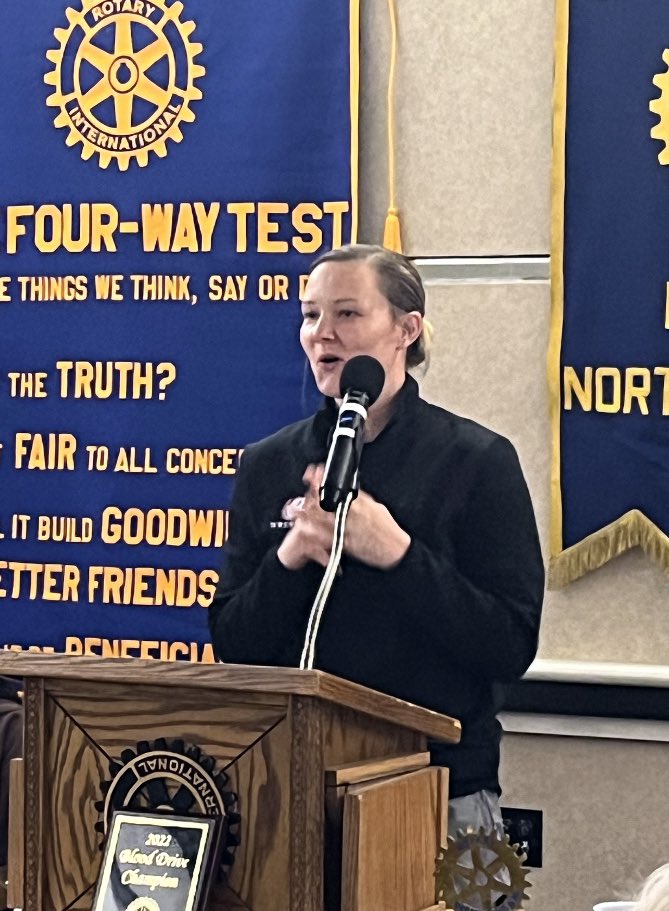 RotaryOfMinot's tweet photo. Thank you Minot State Athletics for your presentation at today’s Rotary meeting! https://t.co/SwEkkCc7KJ
