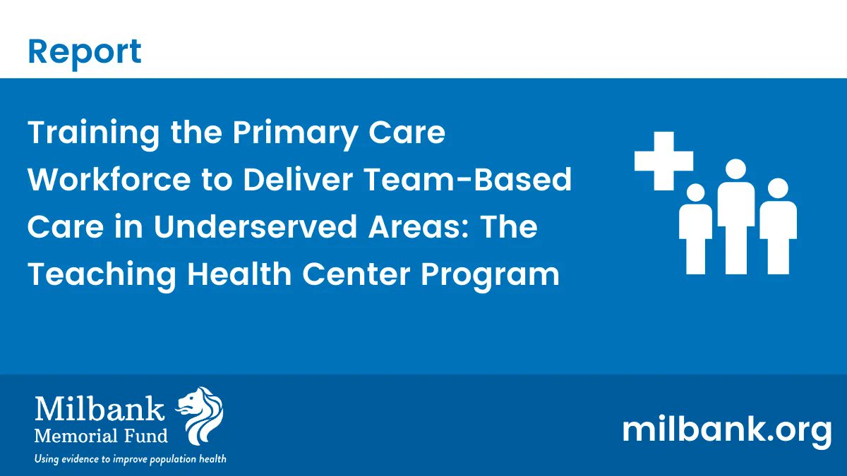 #TeachingHealthCenters help align health workforce training with population health needs. A new report by Emily Hawes @JacobARains @cpchen2 & Erin Fraher reviews the program and its outcomes—and why sustainable congressional funding is needed buff.ly/3qu311x @uncsheps