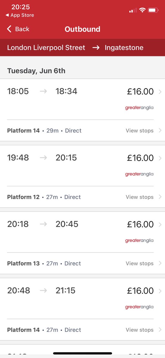 pjmatthews2015's tweet photo. @greateranglia But GA app is showing the same https://t.co/MLa8GxGDtx