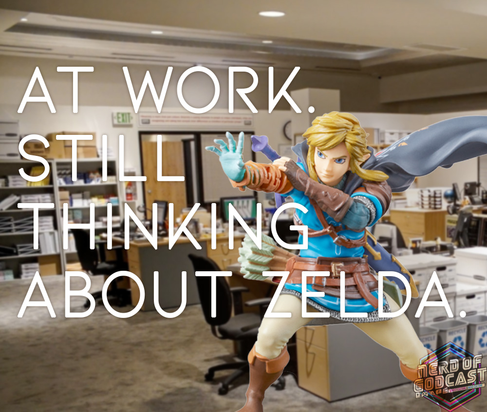 NerdOfGodcast's tweet image. If you are at work right now but you’re still thinking about playing #Zelda #TearsOfTheKingdom then this week’s episode of the Nerd of Godcast is required listening. Available Tuesday June 6th wherever fine podcasts are consumed.