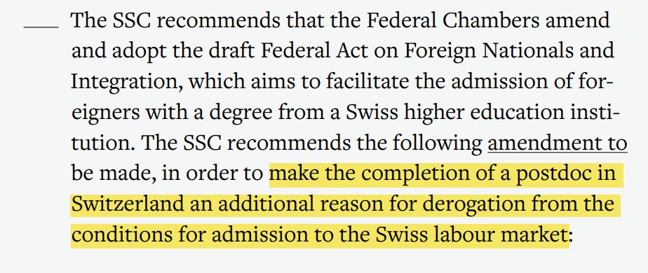 Swiss_SSC's tweet photo. 👏Important step towards facilitating the admission of third-country researchers that completed a postdoc in Switzerland to the 🇨🇭Swiss labour market. 🤝Win-win situation and very much in line with the recommendation of the @Swiss_SSC 👇https://t.co/6fVpIQmchG https://t.co/zxshCbdFPV