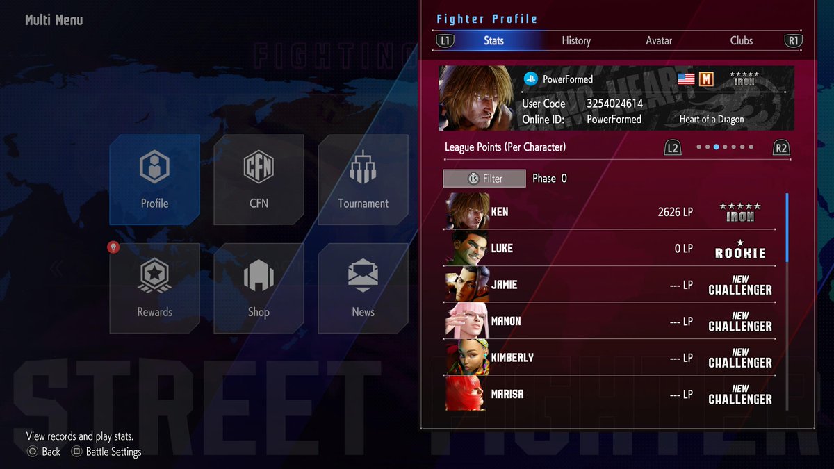 PowerFormed's tweet image. Made it to 5⭐ Iron #PS5Share, #StreetFighter6