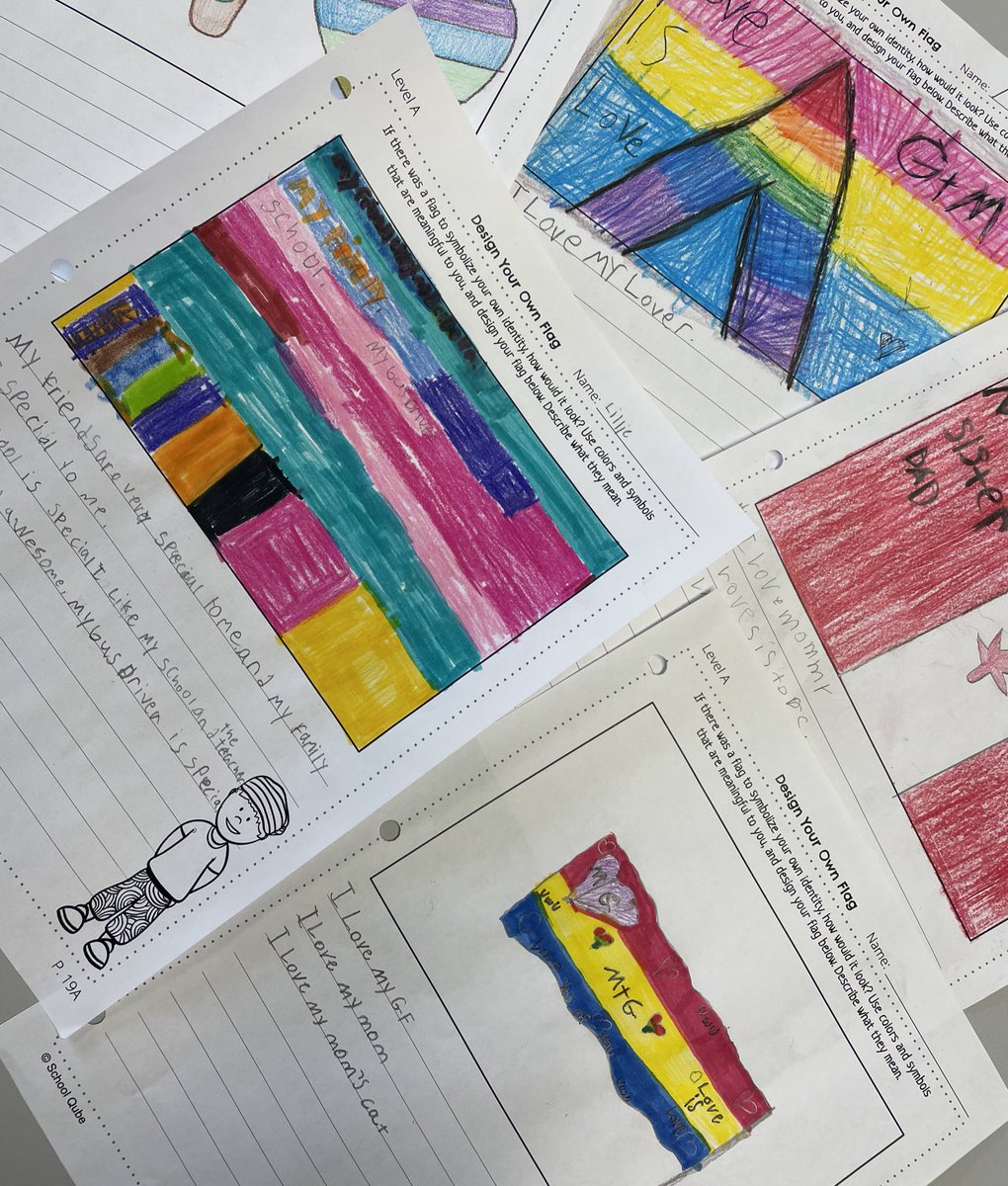 Tying in #PrideMonth2023 celebrations with a mini lesson on identity development, self expression, and acceptance today 🩷 @CrescentCoyote <a href="/NLTeachersAssoc/">NLTA</a> <a href="/NLESDCA/">NLESD</a> @GSDSIC #Pride2023 #pride #loveislove 🏳️‍🌈