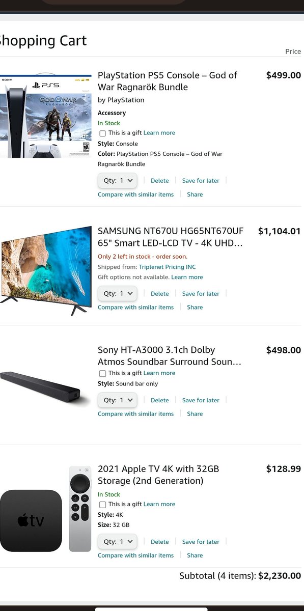 @Fosudo $3499🫢🫢!!!  I would rather buy a 65' 4k Smart Tv, a Sony Soundbar and get an Apple Tv box, & a PS5 for much less than that. 👌