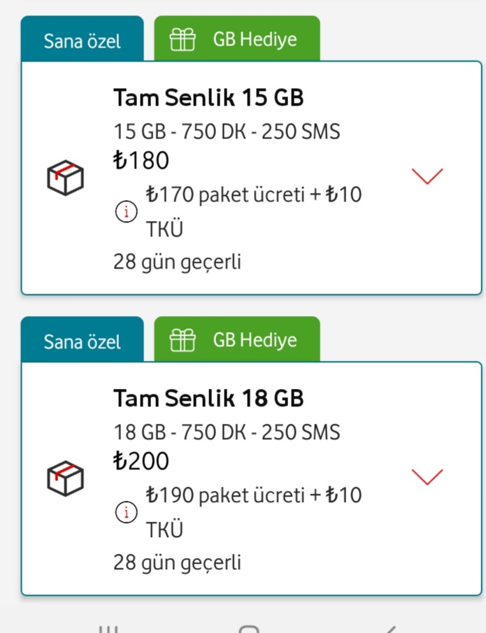 zsysl's tweet photo. Ne kadar gb hediye olduğu yazmıyor. Belirli günlerde 15gb hediye olurdu. Bunun hediyesi nedir? ona göre paket yenileyeceğim.  @VodafoneDestek https://t.co/B3jo8MFJtM