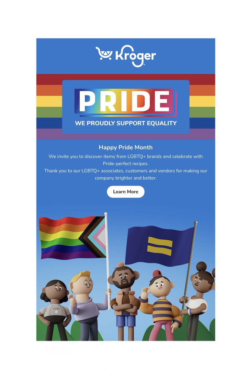 Wow, this is Surprising and Amazing all at once. I didn’t expect @kroger to participate in #PrideMonth Way to Go❤️🧡💛💚💙💜