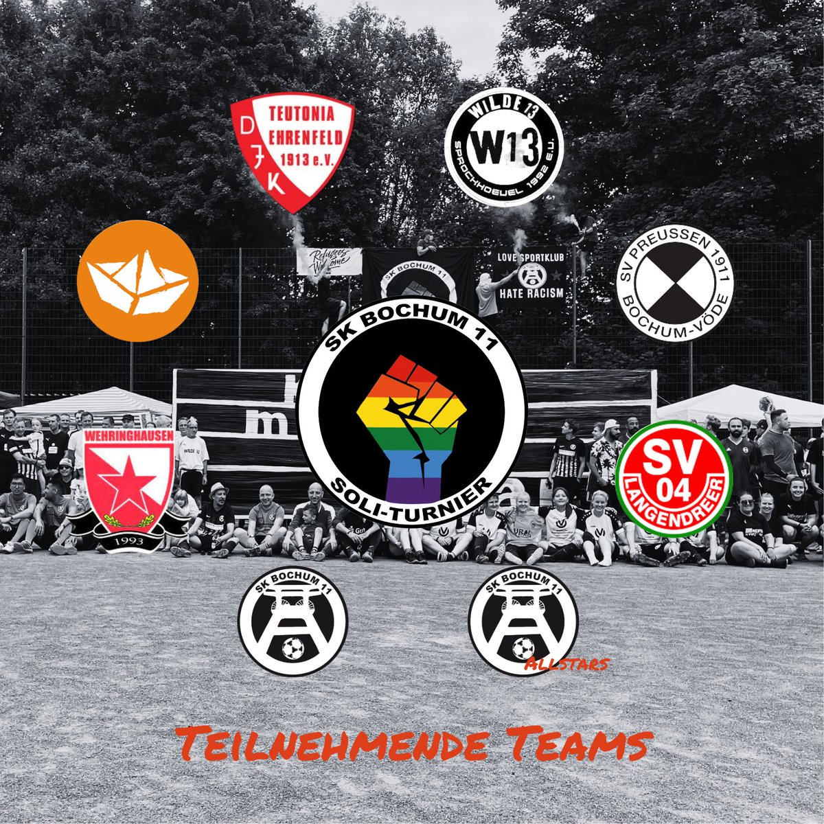 SKB_SoliTurnier's tweet photo. Das Teilnehmer*Innenfeld steht! Wir freuen uns auf einen außergewöhnlichen Tag.

@skbochum11
SK-Allstars
Bochum Vöde II
Roter Stern Wehringhausen 
@SeebrueckeBo
Teut. Ehrenfeld Damen
Wilde 13 Sprockhövel 
SV Langendreer 04 Dritte

#SKBST2023 #SKBochum #Soliturnier #LoveSKBHateNZS https://t.co/FYTQG2jPJj