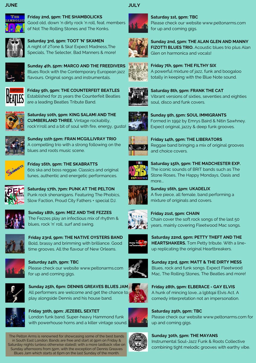 Pelton Arms (@peltonarms) on Twitter photo Hereās what we have coming up in June and listings for July too. Pick up a copy from the pub, don't miss a thing! #Summer #freelivemusic #SE10 #Greenwich #bands #gigs #pizza #pubfood #London <a href="/Wandercrust_LDN/">Wandercrust Pizza</a> Hereās what we have coming up in June and listings for July too. Pick up a copy from the pub, don't miss a thing! #Summer #freelivemusic #SE10 #Greenwich #bands #gigs #pizza #pubfood #London <a href="/Wandercrust_LDN/">Wandercrust Pizza</a>