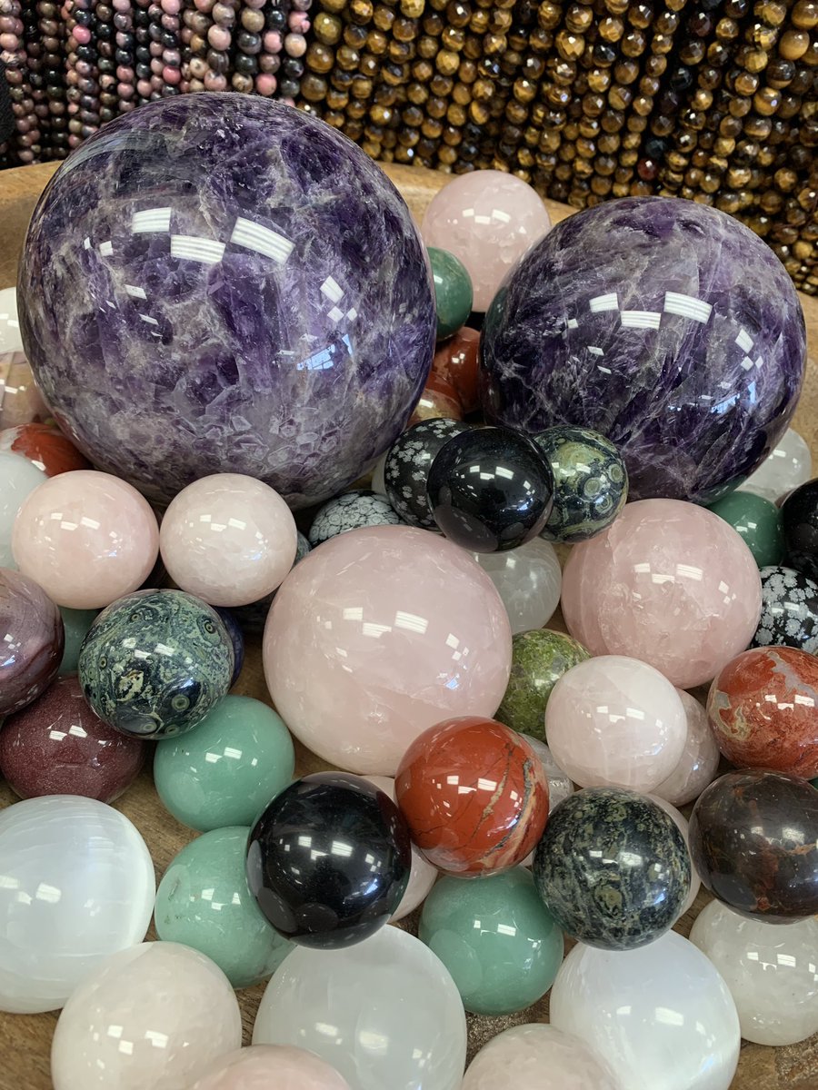Crystal Balls at ObjetsD’Art,#crystalballs,#crystalspheres,#metaphysicalshop