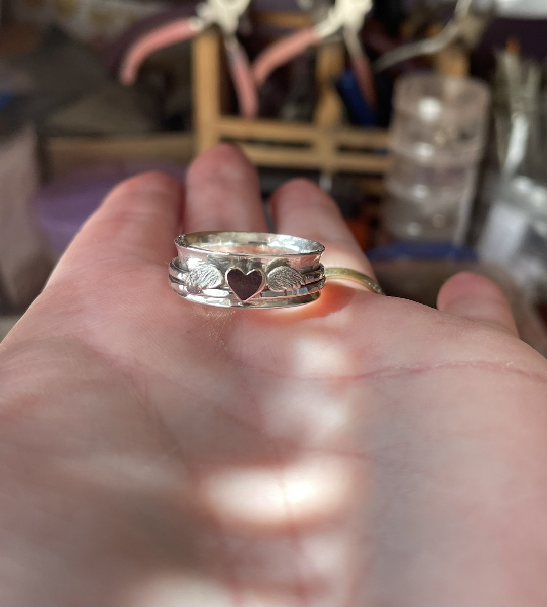 Finished this beautiful spinner ring today 🥰 #TheCraftersUk #bizbubble #UKMakers #Shophandmade #htlmp #SBSwinner #SmallBusiness #SBSnetwork #CraftBizParty #MHHSBD #SmartSocial #womeninbusiness