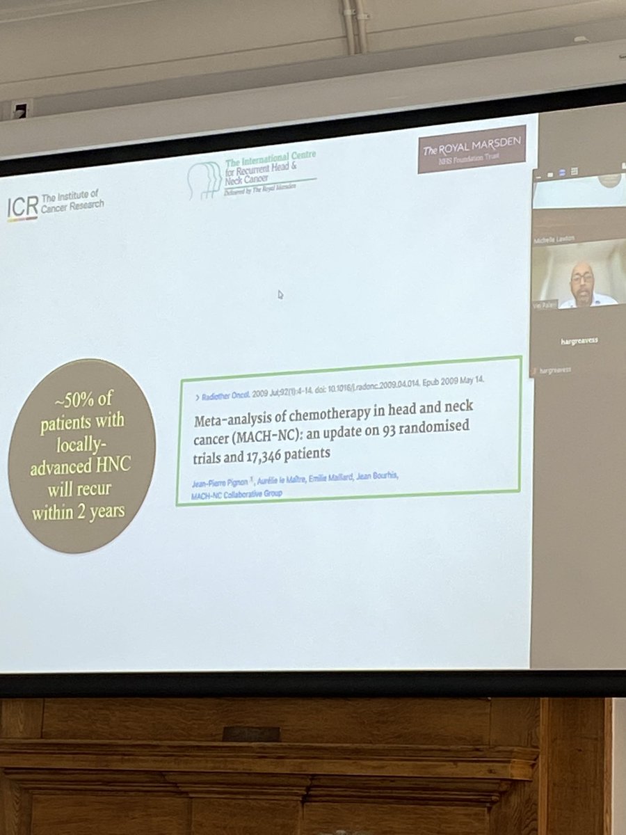 Professor Paleri discussing the changing face of treatment in recurrent HNC