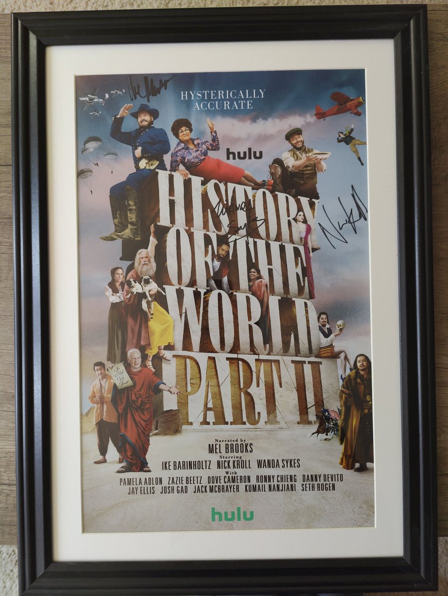 @NimblewNumbers @nickkroll I won this poster he signed. This is proudly hanging in my living room. Ike Barinholtz and Wanda Sykes also signed it.