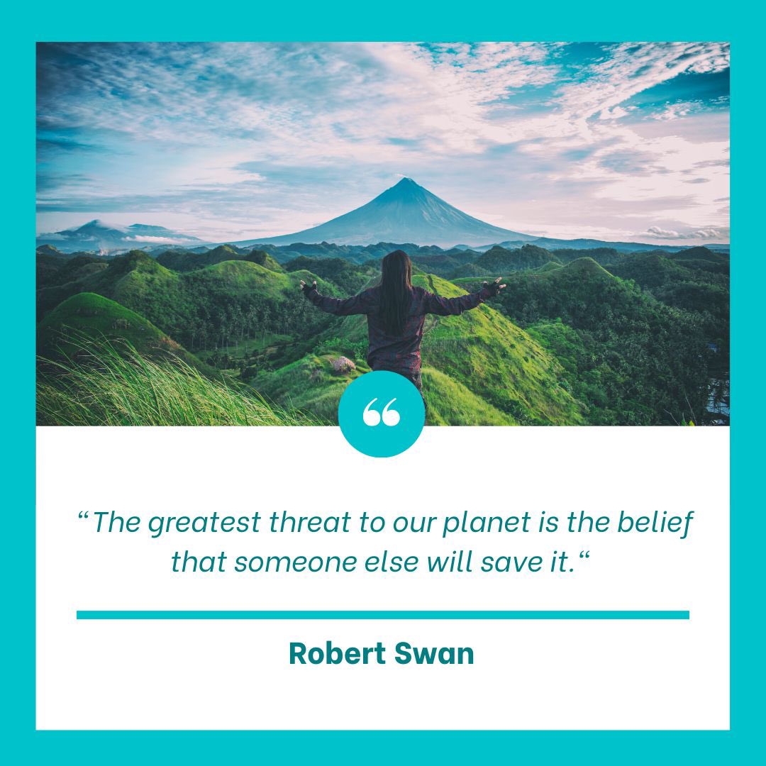 “The Greatest #Threat to our #Planet is the belief that someone else will #Save it.” - Robert Swan 

#United4Land #Youth4Land #WED #SustainableFuture #Youth4Climate #HerLand