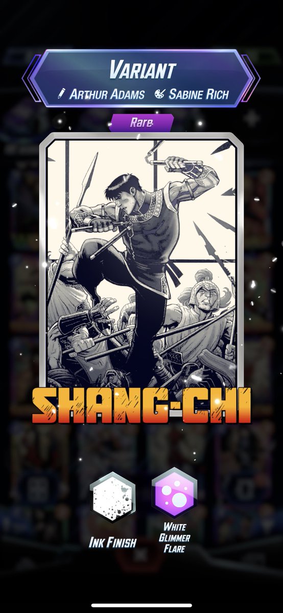 Pablo_Brazon's tweet photo. @ACozyGamer @MARVELSNAP I have a gold Shang on the OG card but this one is just perfect, looks vintage like telling a story! https://t.co/XVDd0tzROV