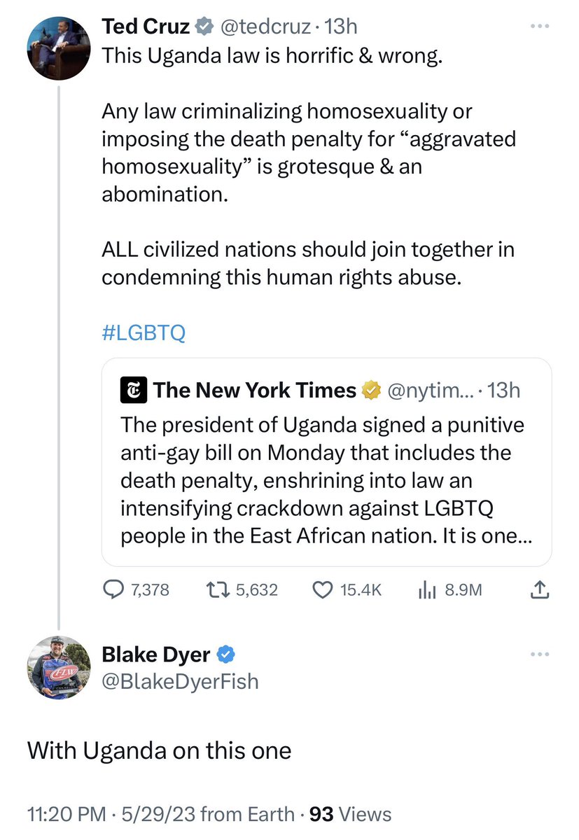 patriottakes's tweet image. @thmarineteam, do you stand by Blake Dyers’ comments supporting Uganda’s new law to execute gay people?