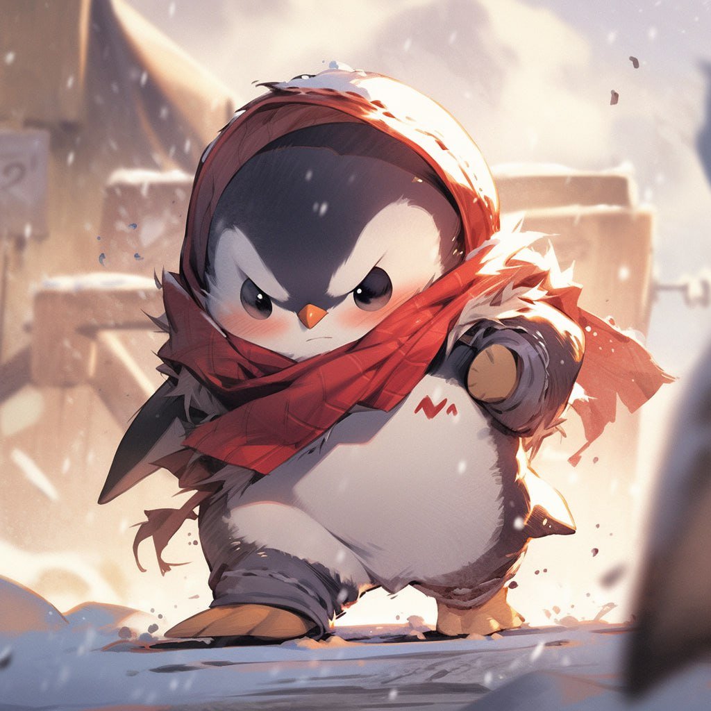 Cute cartoon penguins winter holidays Royalty Free Vector