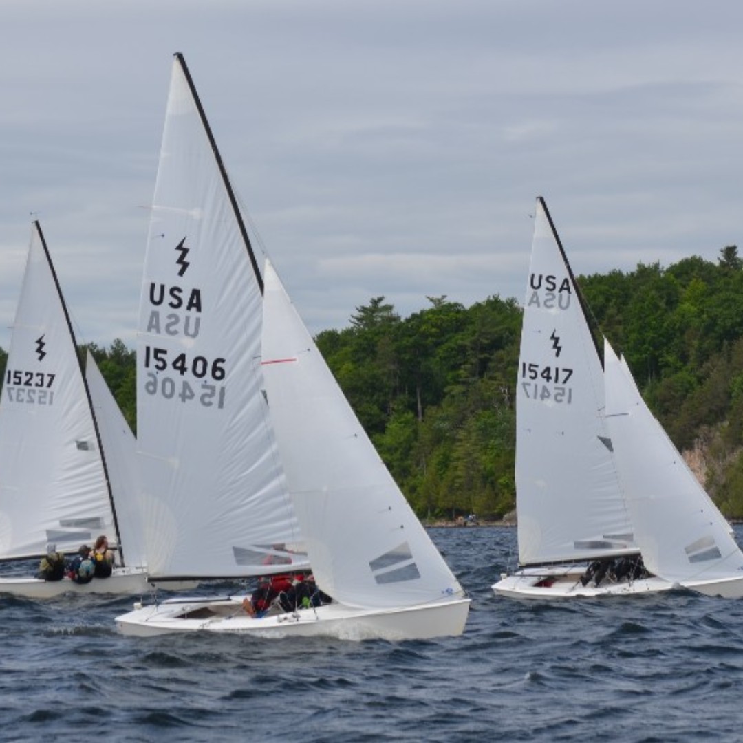2023 Boat Grant Recipients Owen Moore, Ed Coleman and Emma Hawko kicked off the season at the NE District Championship this past weekend in Burlington, VT!