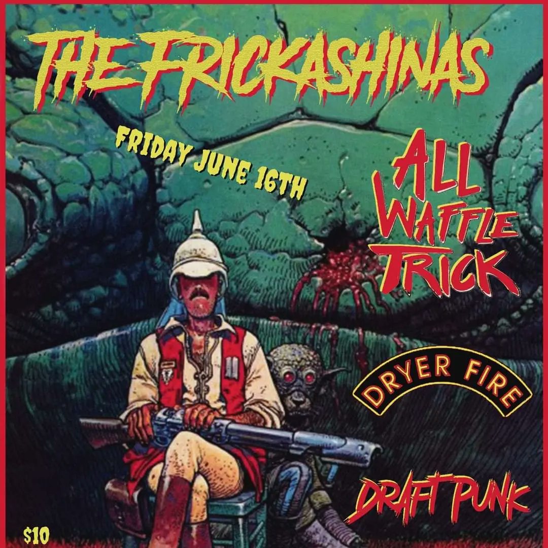 AllWaffleTrick's tweet photo. Holy cow, what a weekend! 4 days at Black in Bluhm went by so fast. We got a lot done for our next release, but still have a little ways to go. In the meantime, come hang Friday 6/16 with us at Eastfax Tap, yeah? Maybe we'll play a new one 🤷‍♂️ https://t.co/F3RMd5vY4J