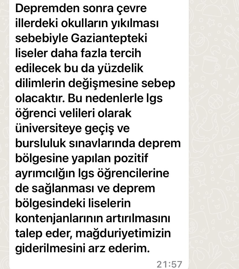 AbdullahDamar27's tweet photo. #deprem bölgesinde #LGS2023 giren öğrencilerin velileri, lise kontenjanlarının arttırılmasını talep ediyor… https://t.co/OqVxn6QrbH