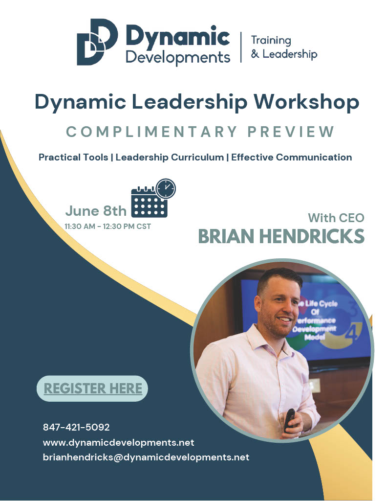 CoachBHendo's tweet photo. I am offering a complimentary preview of my Dynamic Leadership Workshop!
📆 Save the Date: June 8th, 2023🕑 Time: 11:30 AM – 12:30 PM CST 📍 Location: Zoom

To register, visit https://t.co/IEpkX0HQm6 or contact us at brianhendricks@dynamicdevelopments.net

#LeadershipDevelopment https://t.co/RkvCr4EhOq