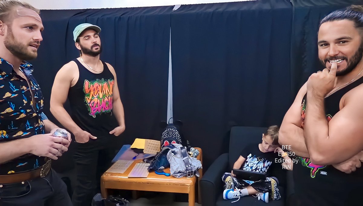 🎬 from Being The Elite Ep. 350

Matt's son joined the Elite this week as a replacement for the absent Kenny. How adorable he is 🩵🥹

#BTE #BeingTheElite #AEW
#MattJackson #NickJackson
#HangmanPage #TheElite