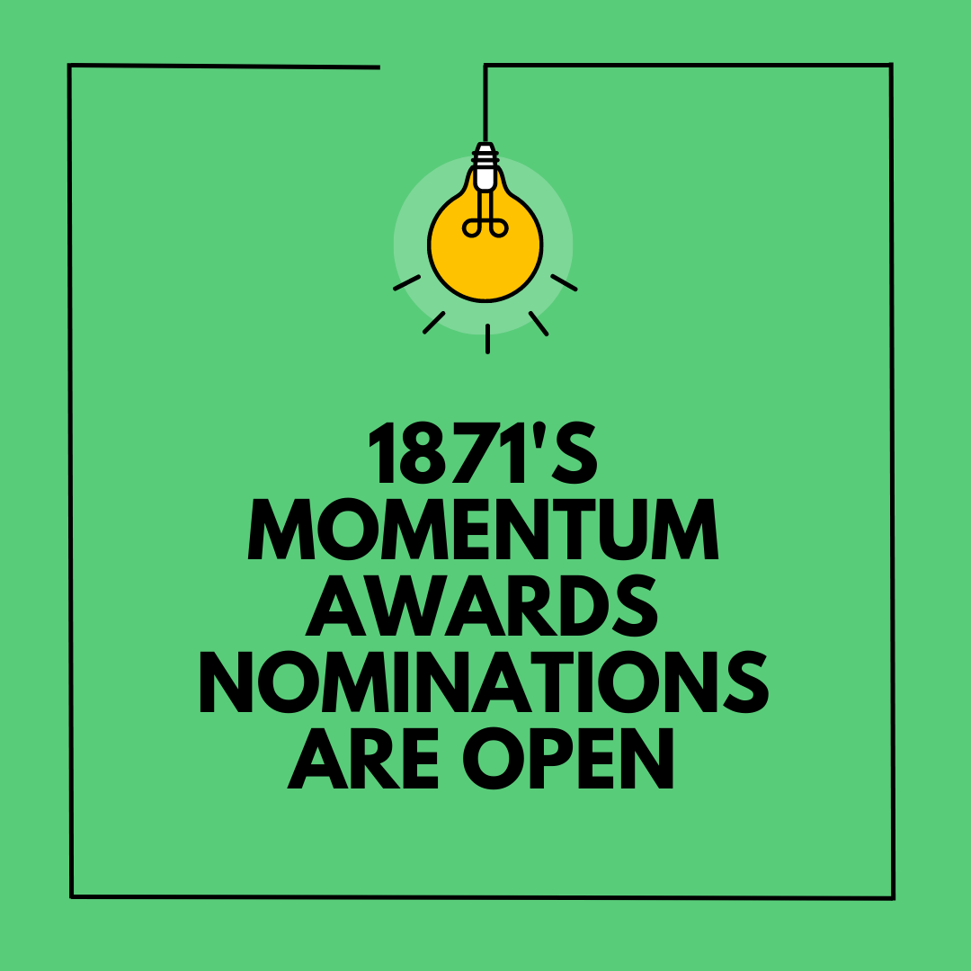 Innovative founders, #leaders, and businesses who are making waves 🌊 in the #tech industry: this is your moment! Nominations are open for @1871Chicago's #Momentum Awards, today through 6/14: 1871.com/momentum-award…

#ChicagoTech #1871InnovationHub #1871MomentumAwards