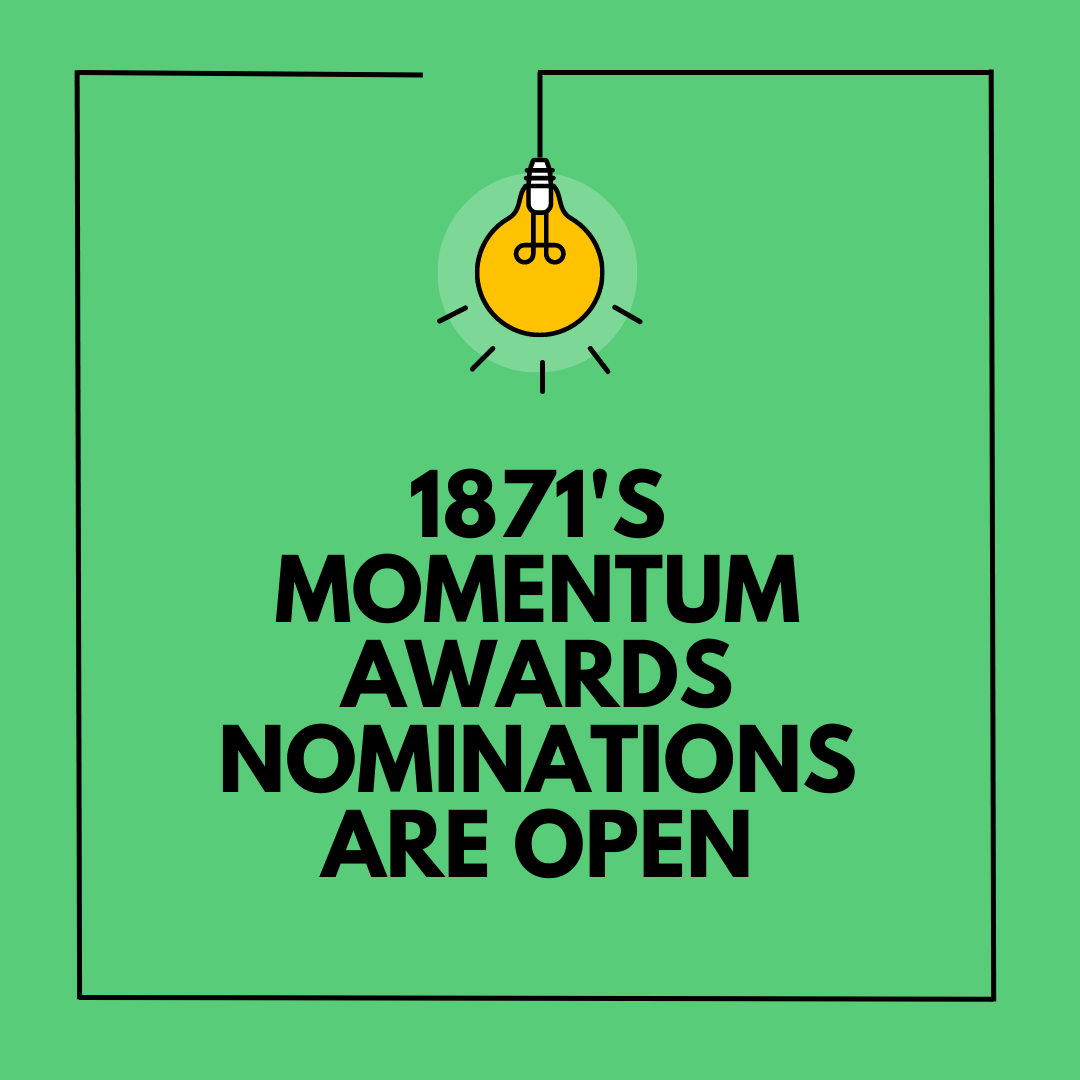 Innovative founders, #leaders, and businesses who are making waves 🌊 in the #tech industry: this is your moment! Nominations are open for @1871Chicago's #Momentum Awards, today through 6/14: 1871.com/momentum-award… #ChicagoTech #1871InnovationHub #1871MomentumAwards