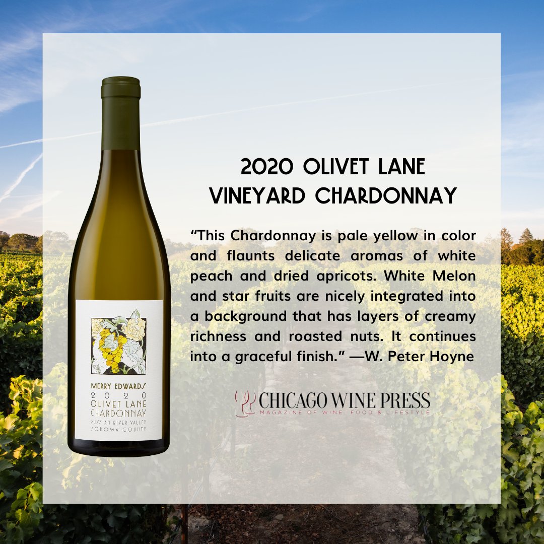 Our 2020 Olivet Lane Chardonnay was recently included in Chicago Wine Press's “Savor California’s Finest Chardonnay.” Thank you, W. Peter Hoyne!

#californiachardonnay #chicagowinepress #merryedwards #merryedwardswinery #russianrivervalley