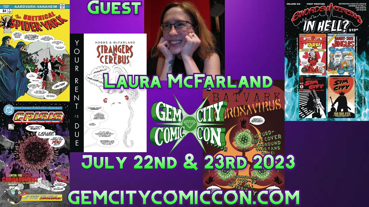The Gem City Comic Con is pleased to welcome Laura McFarland to our 2023 show!

#GCCC2023 #GemCityComicCon #comics #comicbooks #creator #convention #Guest #popculture #comiccreator #writer #comicwriter #comicbookwriter