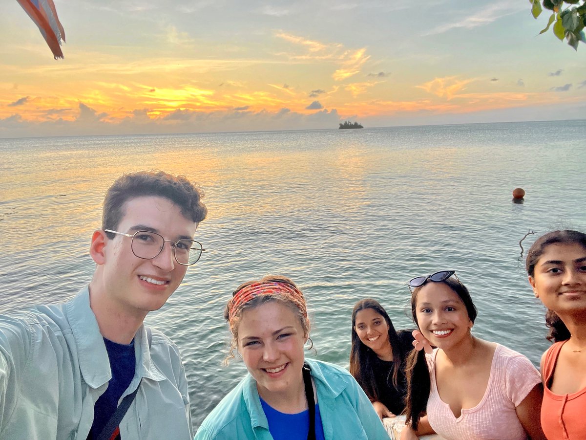 BioMASSlab's tweet photo. On Friday, we had a tour of the University of Puerto Rico at Mayagüez. We enjoyed learning about the history of the buildings and about the different university traditions that take place on campus. Here are our favorite photos! 📷 We ended the week with dinner with a view. 🌅 https://t.co/dqvYkTq3OS