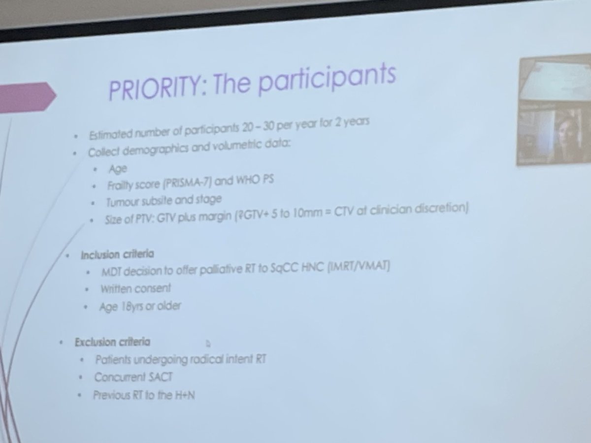 Dr Hargreaves’s talks about PRIORITY study; how does palliative radiotherapy dose affect quality of life.