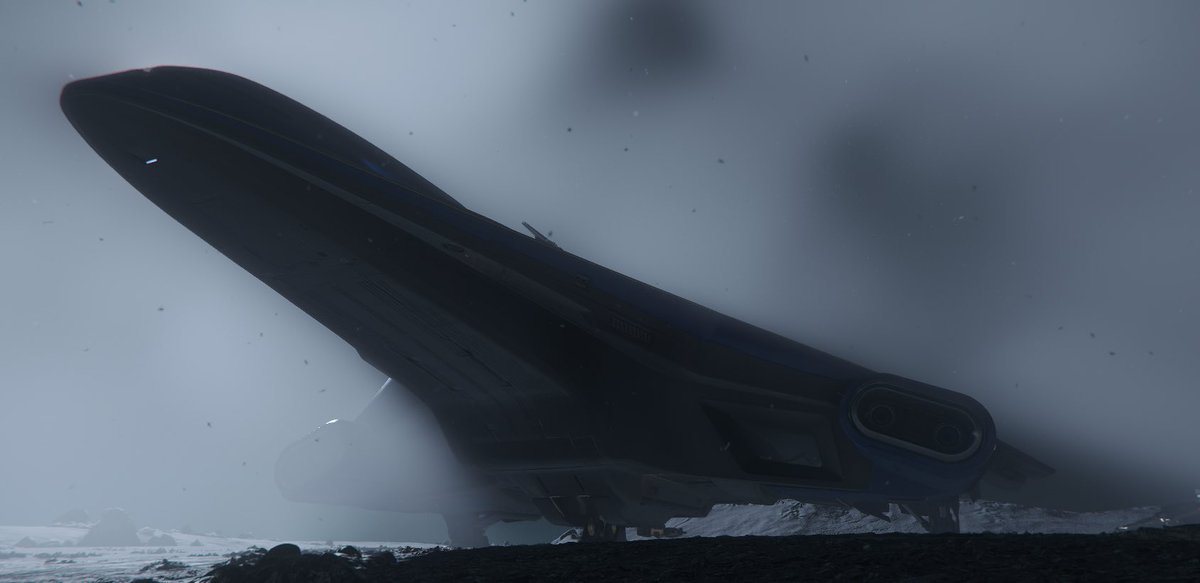 No filters or edits.. just a C2 caught in a dust storm on Cellin.. #StarCitizen