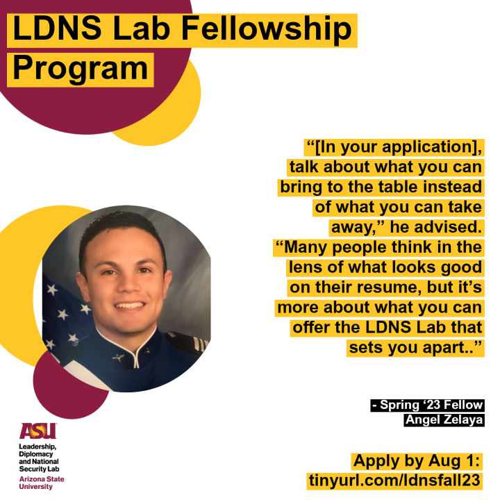 Interested in applying for the LDNS Lab's Undergraduate Fellowship program? Learn more about the experience and take advantage of application tips from Spring 2023 LDNS Lab Fellow Angel Zelaya: ldns.asu.edu/sites/default/…