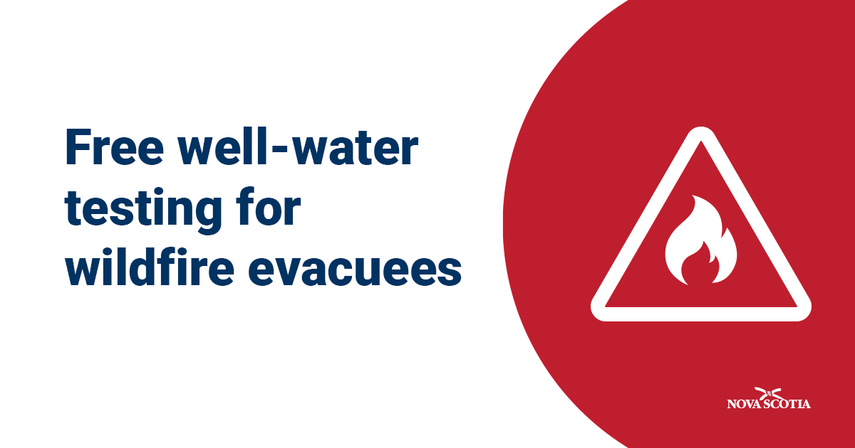nsgov's tweet photo. Well-Water Testing Kits Free for Wildfire Evacuees https://t.co/pi6wSsUMRY https://t.co/600RYWT8XH