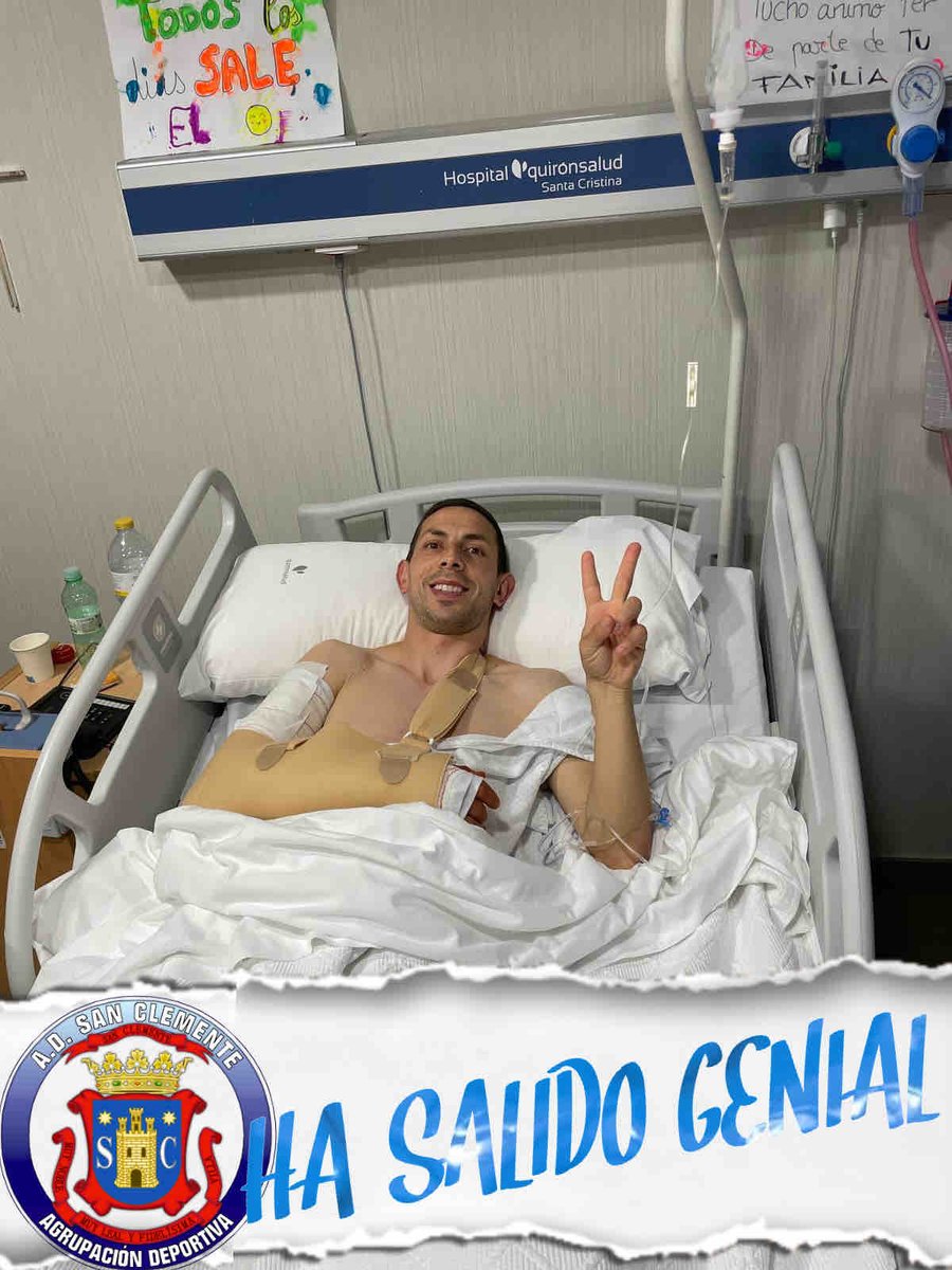 🔴🔵Ha salido todo perfecto‼️
Operación exitosa a nuestro capitán, que ya está en planta recuperándose. Operación complicada donde Vellando Padre e Hijo han estado presentes y a los cuales agradecemos el trabajo que han hecho con <a href="/fernandit8o/">Fernandito 8️⃣</a> 🎩🎱©️
#UncrackEstadevuelta #Fer8