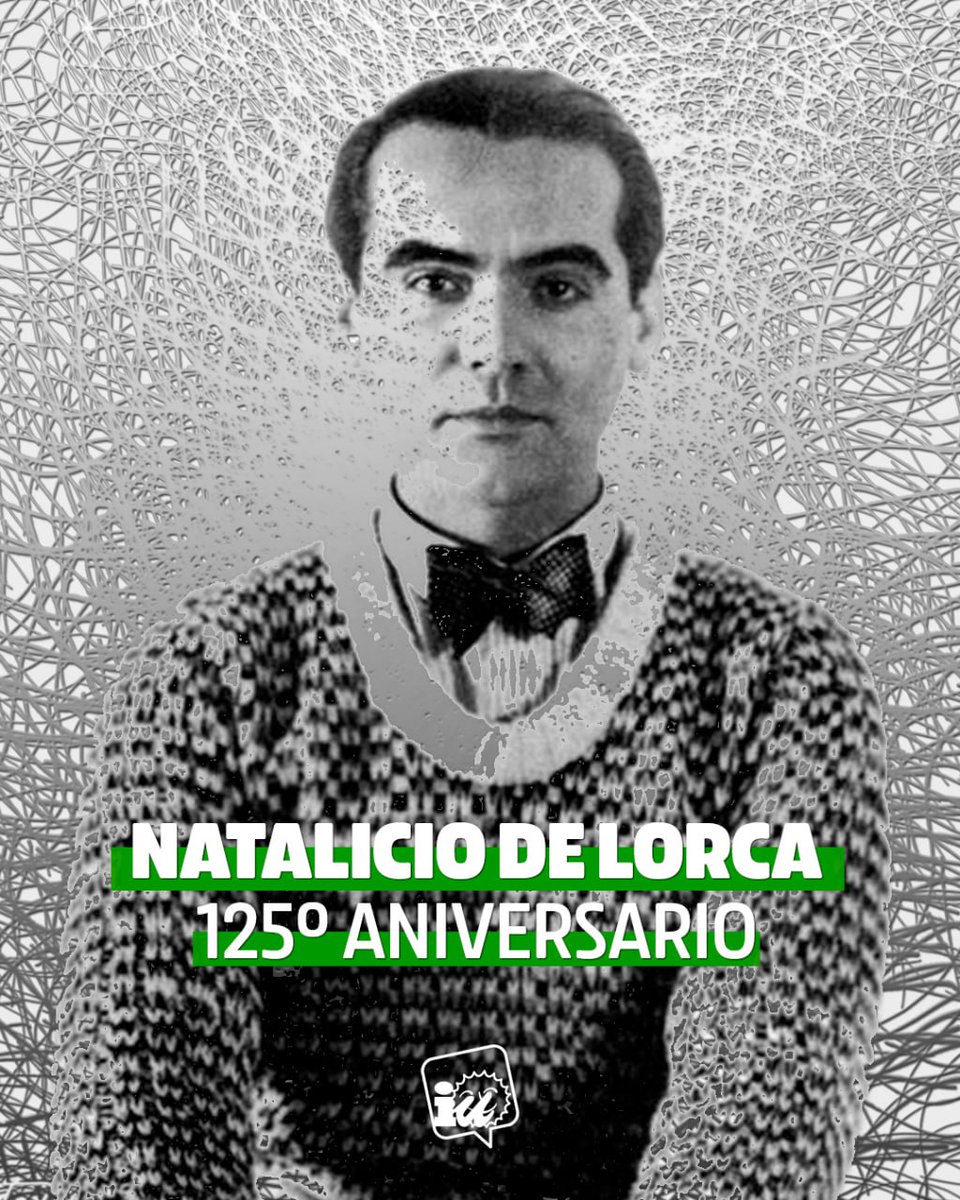 Hoy se cumplen 125 años del nacimiento del poeta andaluz más universal. Asesinado por el franquismo, sus restos continúan desaparecidos. Siempre Federico García Lorca. 📲 Twitter | Instagram | Facebook