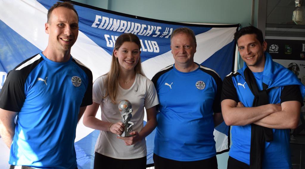 Another brilliant season with <a href="/BTFC07/">Boroughmuir Thistle</a> U18 National Academy team completed. The girls have worked so hard and are now knocking on door of our first team! Delighted with my end-of-season presents too!! Thanks to the dream team of <a href="/Mike_Ross7/">Mike Ross</a> <a href="/h_alysandratos/">Haris Alysandratos</a> &amp; <a href="/Plenders2/">Stewart Plenderleith</a> 💜⚽️