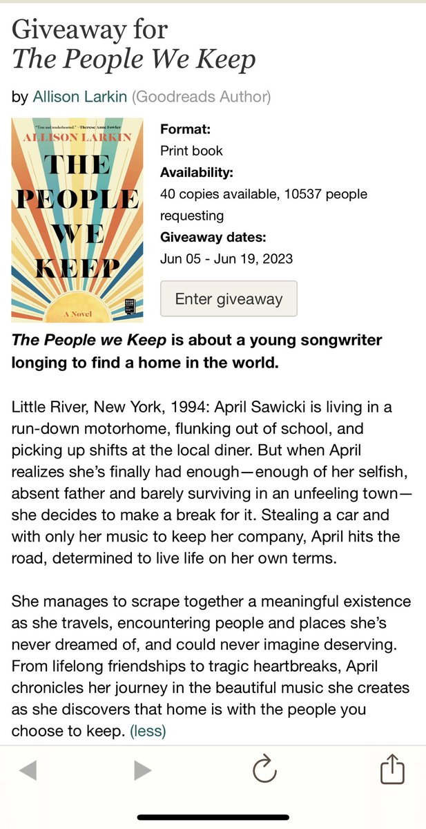 AllieLarkin's tweet photo. Hey! Would you like a paperback copy of The People We Keep for yourself or a friend? You can enter to win one of 40 copies on Goodreads right now! https://t.co/oxpF3YjL5A https://t.co/YskXeCDei9