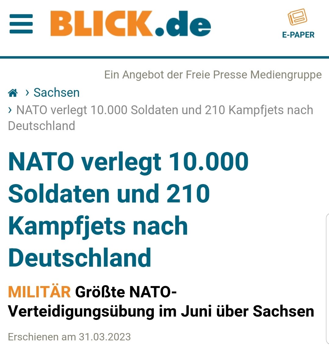 Sultanat_Nr5's tweet photo. Der Ernstfall wird erprobt .. 

Es liegt keine Aufmerksamkeit für die Kriegsgefahr gen Deutschland vor und das macht die aktuelle Situation so brutal gefährlich .. 

#Defender2023 #NATO https://t.co/lpkLEwo3Tg