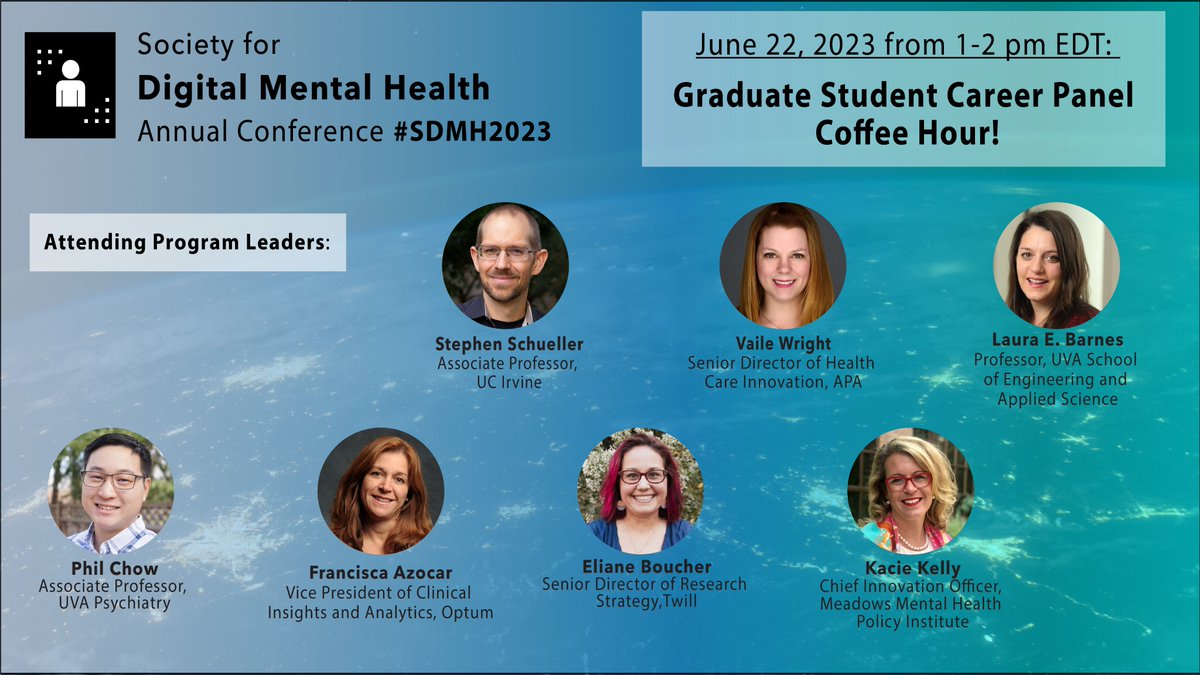 Calling all graduate student attendees of this year's conference: join us virtually on June 22, 1-2 pm EDT for a coffee hour with fabulous field leaders! RSVP for the Career Panel Coffee Hour here: forms.gle/7Ht6MaS2HfyVEc… and remember to register for the conference #SDMH2023