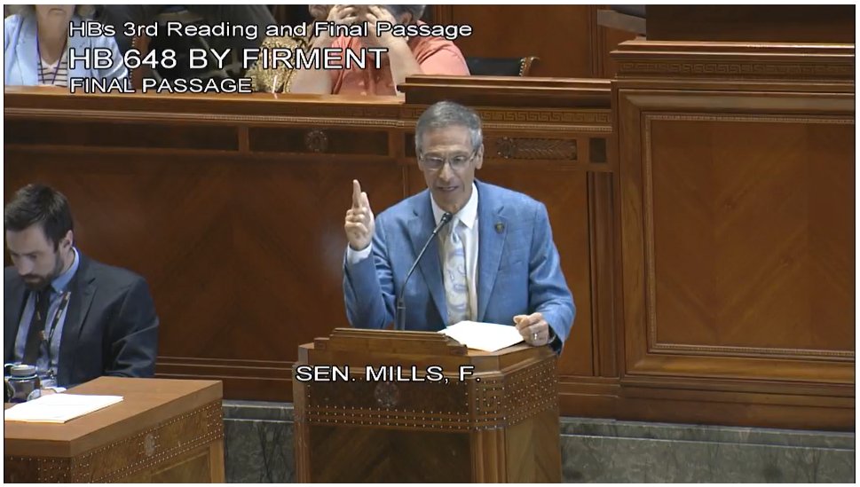 To Sen. Mills, thank you for your boldness and passion to support 'the little man' in defense of Louisiana families and their right for trans youth to receive needed healthcare #lalege